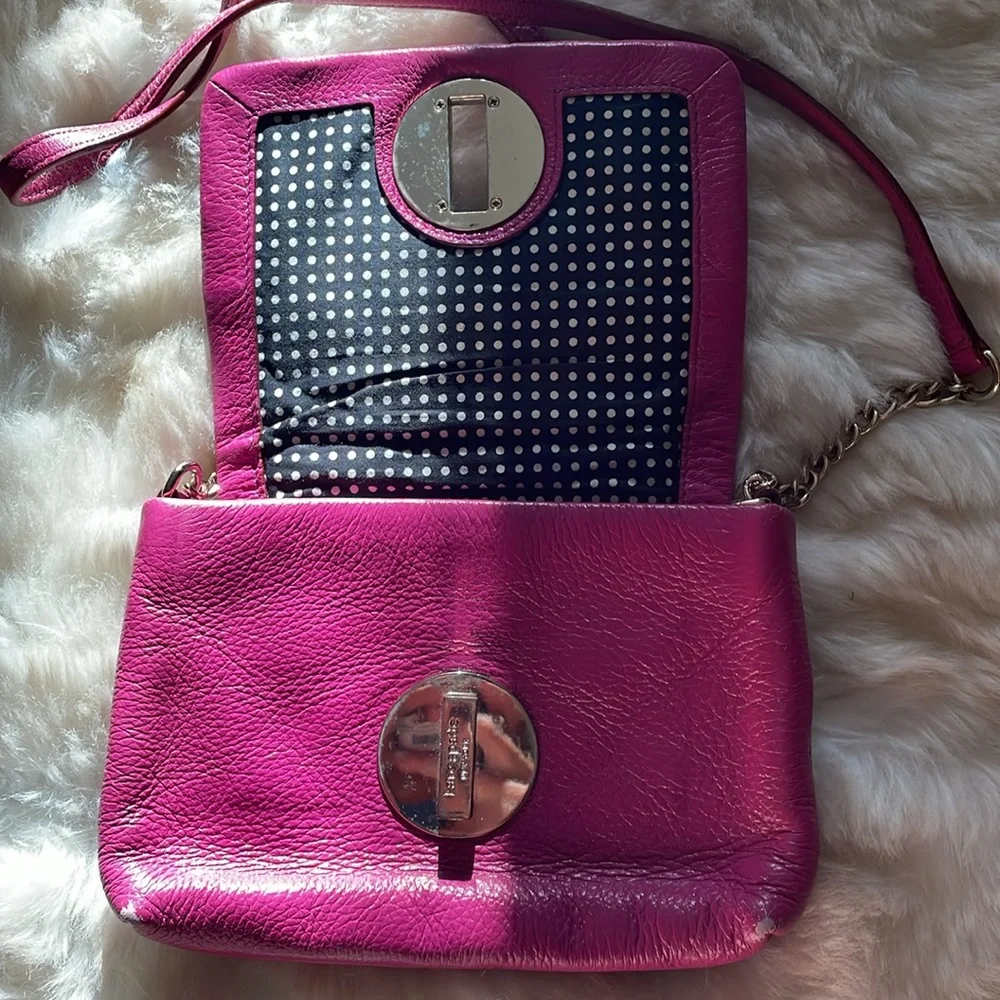 Kate Spade purse bag handbag Naomi Astor Court Red Plum pink gold vintage Y2K